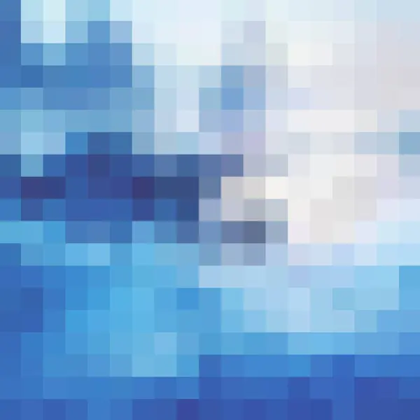 Geometrischer Hintergrund Präsentationsvorlage Vektorhintergrund Polygonaler Stil Mosaikblauer Pixel — Stockvektor