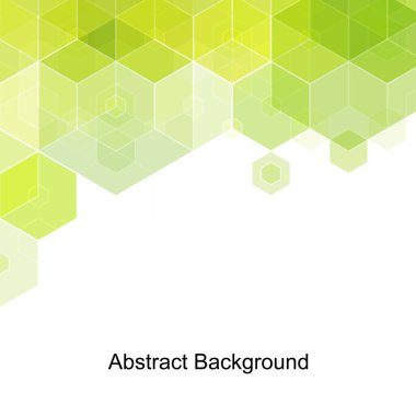 Yeşil altıgen arka plan. Vektör grafikleri. Sunum şablonu.