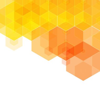 Soyut sarı altıgen arka plan. Çokgen stili. vektör geometrik çizim.