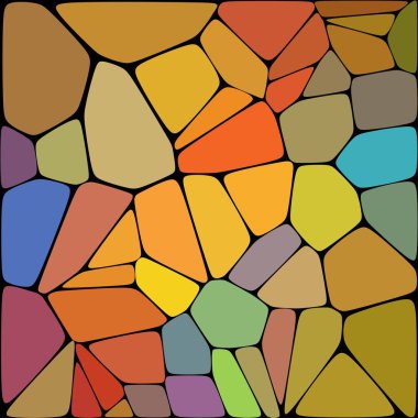 Renkli çakıl taşlarından oluşan geometrik arkaplan. çokgen biçimi.