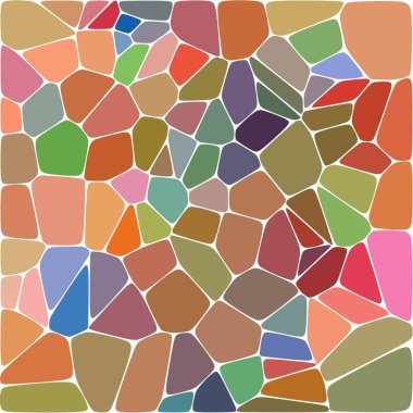 Çakıl taşlarından oluşan renk arkaplanı. Çokgen biçiminde vektör şablonu.