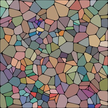 Çakıl taşlarından oluşan renk arkaplanı. Çokgen biçiminde vektör şablonu.