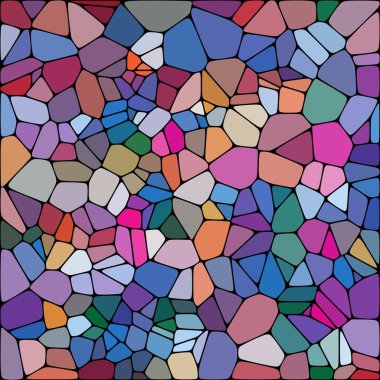 Soyut tasarım öğesi. Modern basit geometrik grafik konsept. Renkli çakıl taşları. çokgen biçimi.