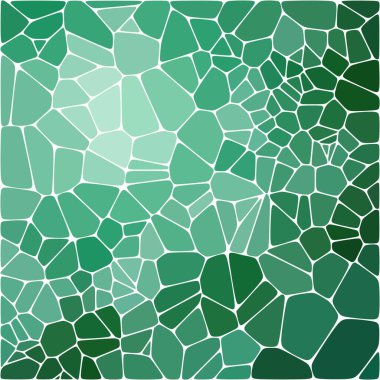 Taş levha kaldırım deseni. Soyut geometrik renkli şekiller süs vektör dokusunu süsler. Yeşil Çakıl.