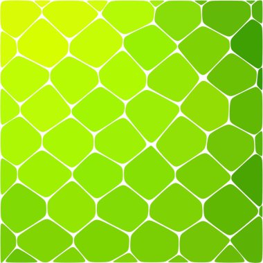 Çakıl taşlarının yeşil arka planı. Sunum şablonu. Çokgen stili. Geometrik arkaplan.