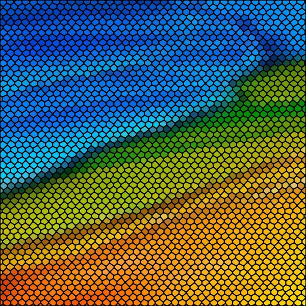 Geometrischer Hintergrund Präsentationsvorlage Vektorhintergrund Polygonaler Stil Mosaikfarbene Kieselsteine — Stockvektor