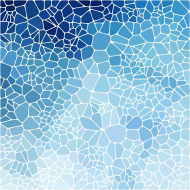 Soyut tasarım öğesi. Modern basit geometrik grafik konsept. Mavi çakıl taşları. çokgen biçimi.