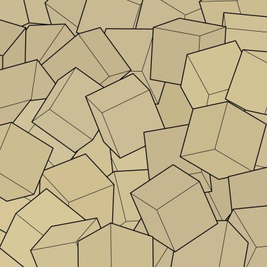 Bej sunum şablonu. Küpleri Tasarım Ögesi