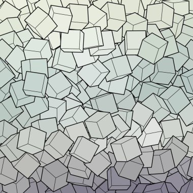 Geometrik gri arkaplan. Küp Şablonu düzeni