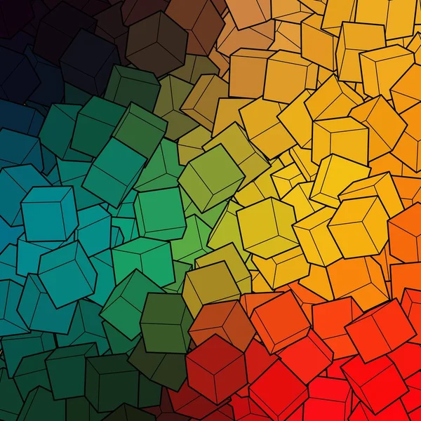 Farbhintergrund Aus Würfeln Polygonaler Stil Gestaltungselement — Stockvektor