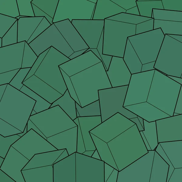 Grön Bakgrund Från Kuber Design Element Mall För Presentation — Stock vektor