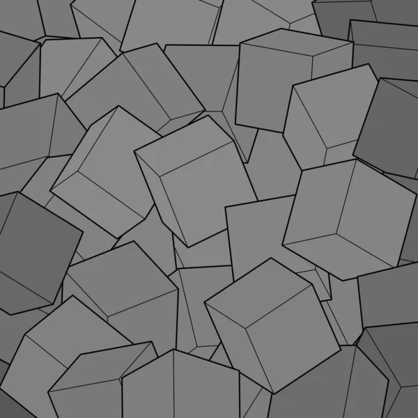 Серые Кубики Геометрический Векторный Фон Абстрактный Шаблон Презентации — стоковый вектор