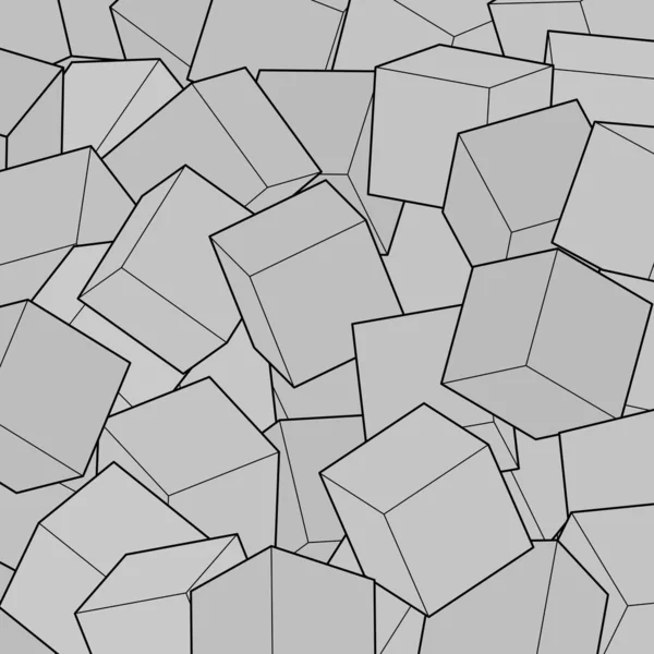 Cubi Grigi Sfondo Vettoriale Geometrico Modello Astratto Presentazione — Vettoriale Stock