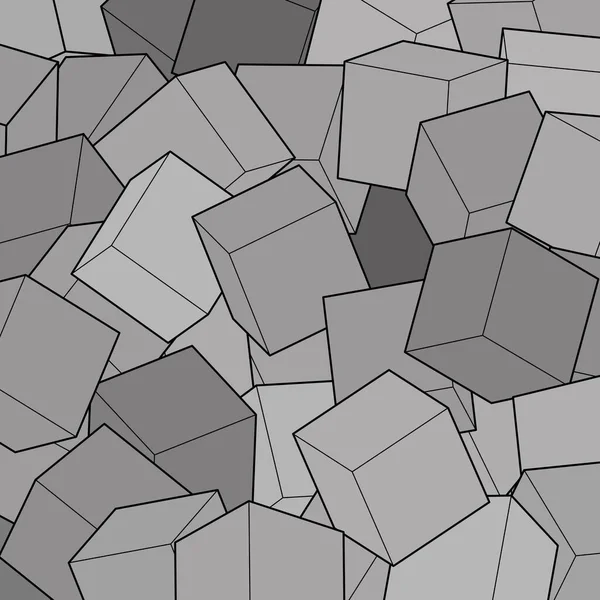 Sfondo Grigio Geometrico Layout Modello Cubi — Vettoriale Stock
