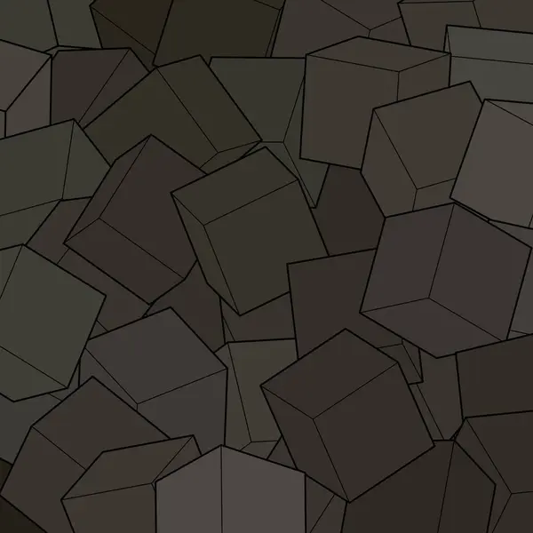 Abstrakter Vektorhintergrund Geometrische Figuren Graue Würfel — Stockvektor