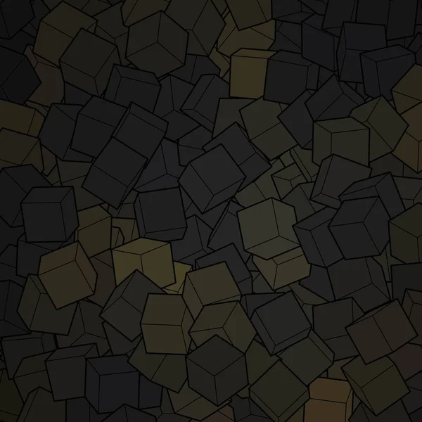Schwarzer Hintergrund Aus Würfeln Gestaltungselement Vektorvorlage — Stockvektor