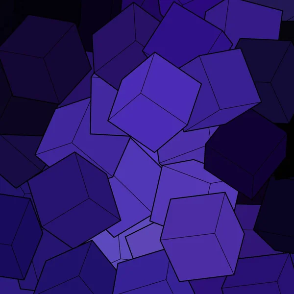 Sfondo Geometrico Con Colore Cubes Elemento Design Colore Blu — Vettoriale Stock
