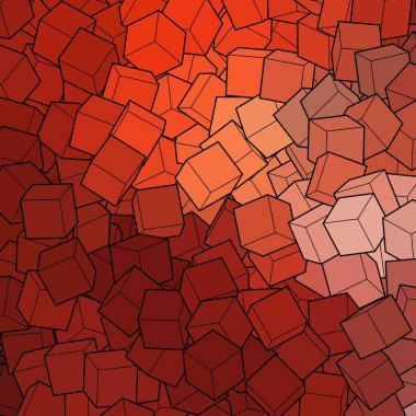 Kırmızı sunum kalıbı. Küpleri Tasarım Ögesi