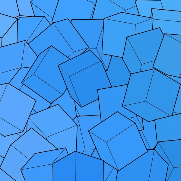 Geometrisch Blauer Hintergrund Layout Der Würfel Vorlage — Stockvektor