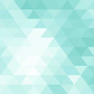 Geometrik soyut arkaplan. Vektör görüntüsü. Çokgen stili. Mavi üçgenler.