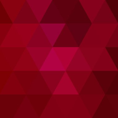 Kırmızı vektör mozaik şablon. Parlak çizimler, üçgenlerden oluşur. İşiniz için yepyeni bir tasarım.