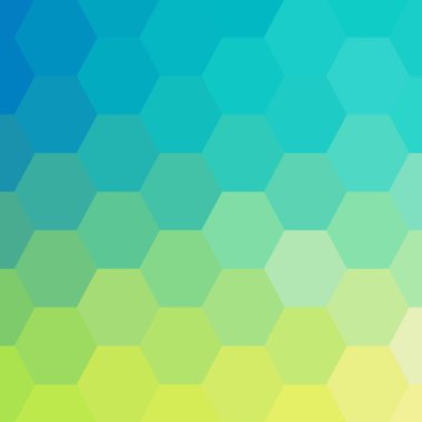 Altıgen arkaplan, desen, altıgen duvar kağıdı. Vektör çizimi. Mavi ve yeşil renk. EPS 10