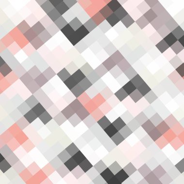 Geometrik şekillerin deseni. Piksel. Etki spektrumlu doku. Geometrik arkaplan. Kareyi kenara kopyala, ortaya çıkan resim görünür dikişler olmadan tekrarlanabilir ya da karolarla kaplanabilir.