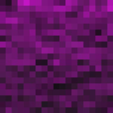 Vektör mor piksel deseni. Basit piksel elementlerle Geometrik soyut arkaplan. Tıbbi, teknoloji veya bilim tasarımı.