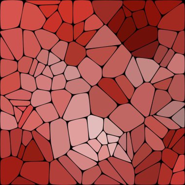 Soyut tasarım öğesi. Modern basit geometrik grafik konsept. Kırmızı çakıl taşları. çokgen biçimi.