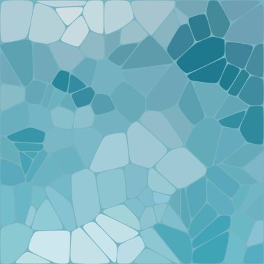 Geometrik arkaplan. Sunum şablonu. Vektör arkaplanı. Çokgen stili. Mozaik Mavi çakıl taşları