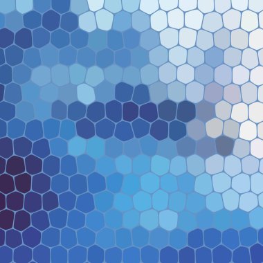 Taş levha kaldırım deseni. Soyut geometrik renkli şekiller süs vektör dokusunu süsler. Mavi Çakıl.