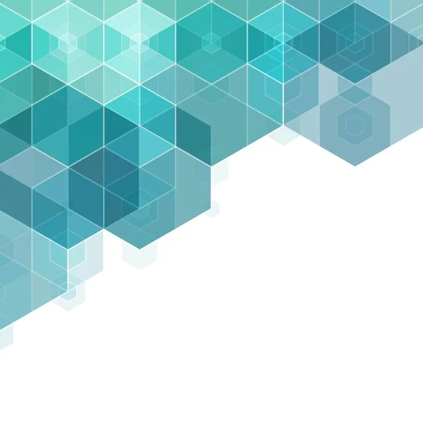 Blauer Sechseck Hintergrund Vektorgrafiken Präsentationsvorlage — Stockvektor