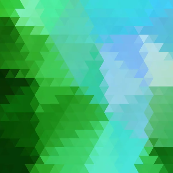Abstrakter Vektorhintergrund Präsentationsvorlage Deko Element Grüne Dreiecke Polygonaler Stil — Stockvektor