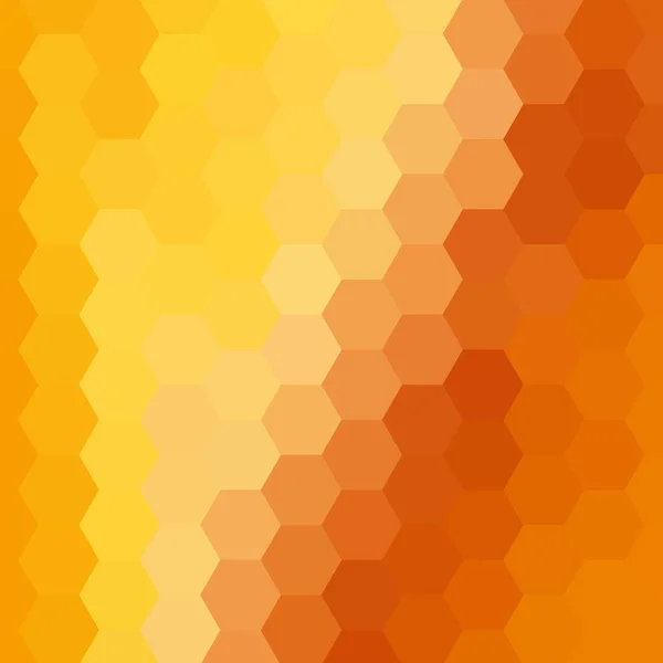 Orange Hexagon Bakgrund Polygonal Stil Vektormall För Presentationer Annonser Broschyrer — Stock vektor