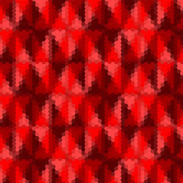 Textura Hexagonal Roja Fondo Técnico Negro Representación Ilustración — Vector de stock