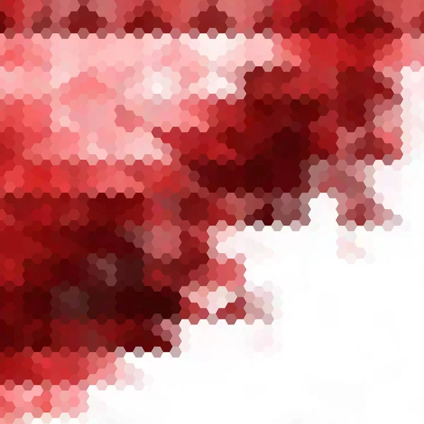 Warna Latar Belakang Segi Enam Gambaran Geometrik Desain Elemen Merah - Stok Vektor