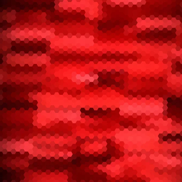 Piros Geometriai Háttér Vektor Illusztráció Poligon Stílusú Hexagonok — Stock Vector