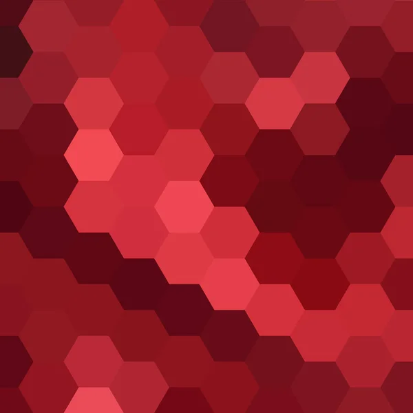 Hexagonal Polygonal Stylish Background Geometric Image Red Figures — Stock Vector