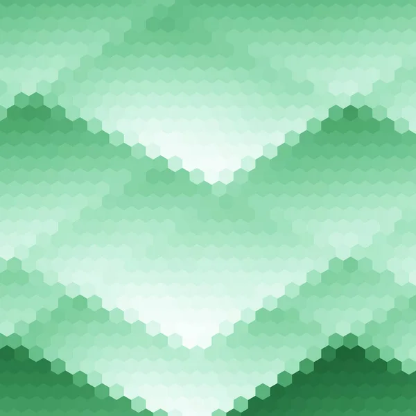 Groene Geometrische Achtergrond Vector Illustratie Polygonale Stijl Hexagons — Stockvector