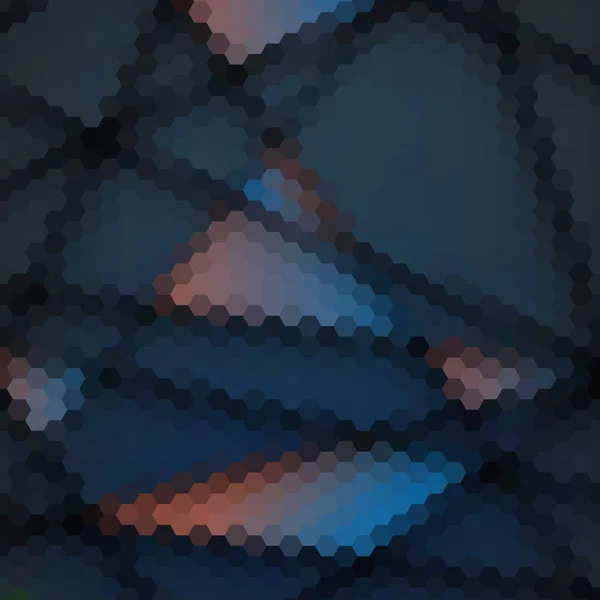 Mörk Hexagonal Konsistens Tech Bakgrund Svart Rendering Illustration — Stock vektor