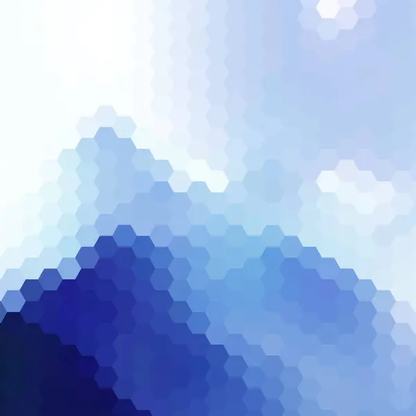 Blauwe Zeshoekige Vectorachtergrond Presentatie Template Decoratie Element Meerhoekige Stijl Abstracte — Stockvector