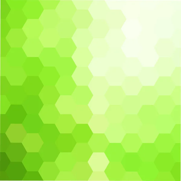 ベクトルグリーン六角形のパターン 単純な六角形の要素を持つ幾何学的抽象的な背景 技術又は科学の設計 — ストックベクタ