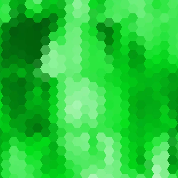 Zöld Geometriai Háttér Vektor Illusztráció Poligon Stílusú Hexagonok — Stock Vector