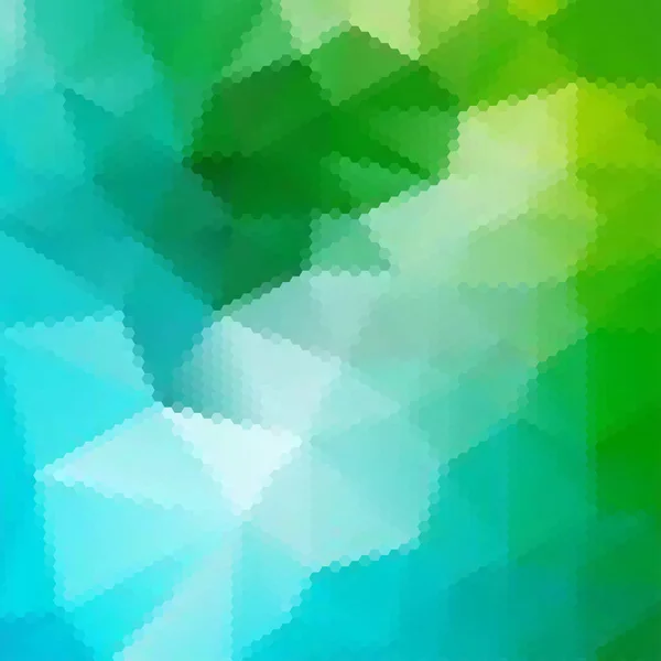 Blauer Und Grüner Geometrischer Hintergrund Sechseckiger Abstrakter Vektorhintergrund Polygonalen Stil — Stockvektor