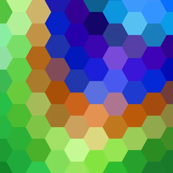 抽象的なベクトル背景 幾何学的画像 多角形のスタイル ベージュのピクセル 六角形の色 — ストックベクタ