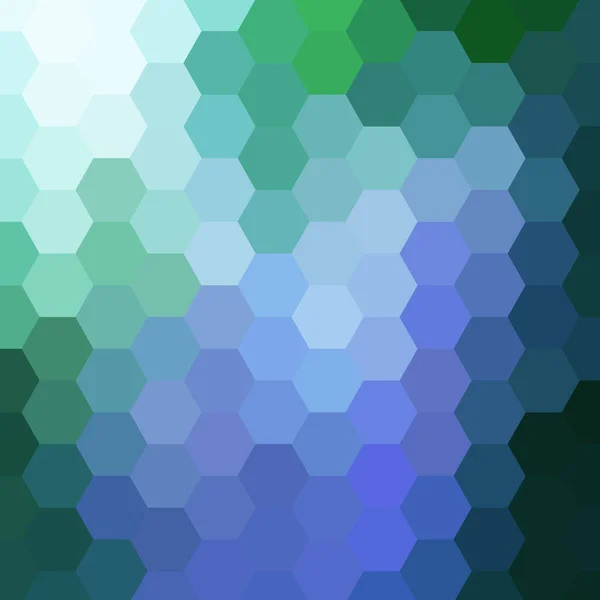 Color Hexagon Background Pattern Hexagon Wallpaper Vector Illustration Blue Green — Stock Vector