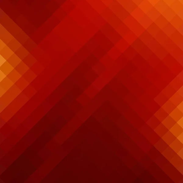 抽象的なピクセルレッドの背景 多角形のスタイル ベクトル幾何学図 — ストックベクタ