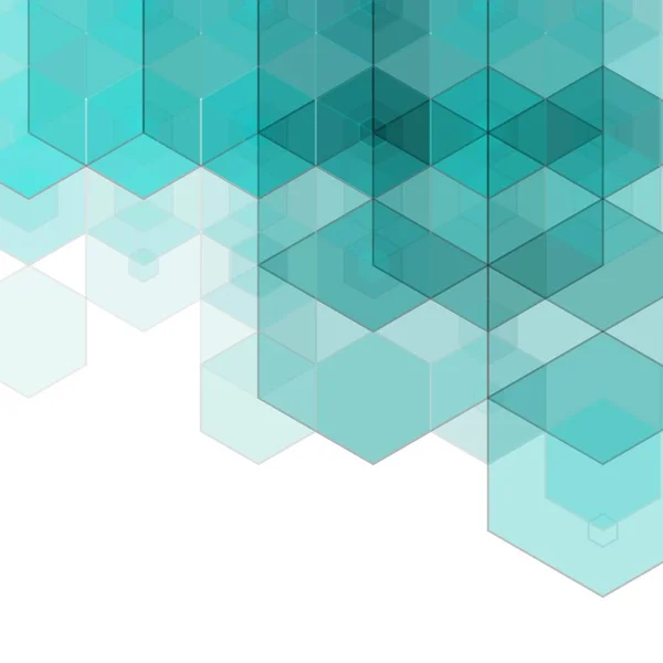 Blauer Sechseck Hintergrund Vektorgrafiken Präsentationsvorlage — Stockvektor