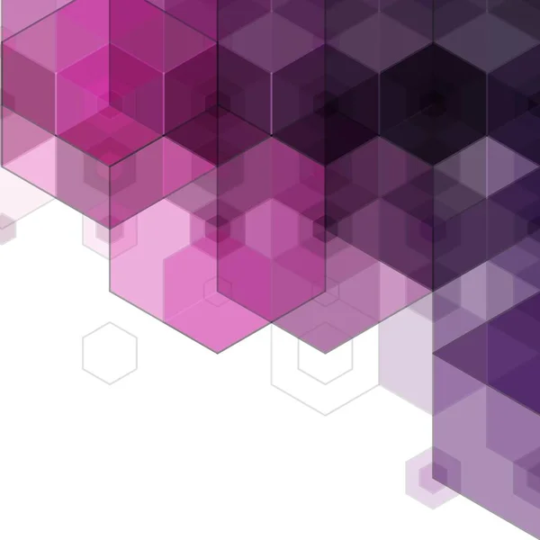 Lila Geometrischer Hintergrund Polygonaler Stil Muster Layout Sechsecke — Stockvektor