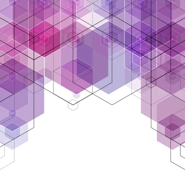 Lila Geometrischer Hintergrund Vektorillustration Polygonale Sechsecke — Stockvektor
